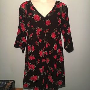 Floral shirt dress